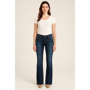 Mavi Jeans Womens 32 Blue Dark Wash Zoe Low Rise Bootcut Organic Stretch